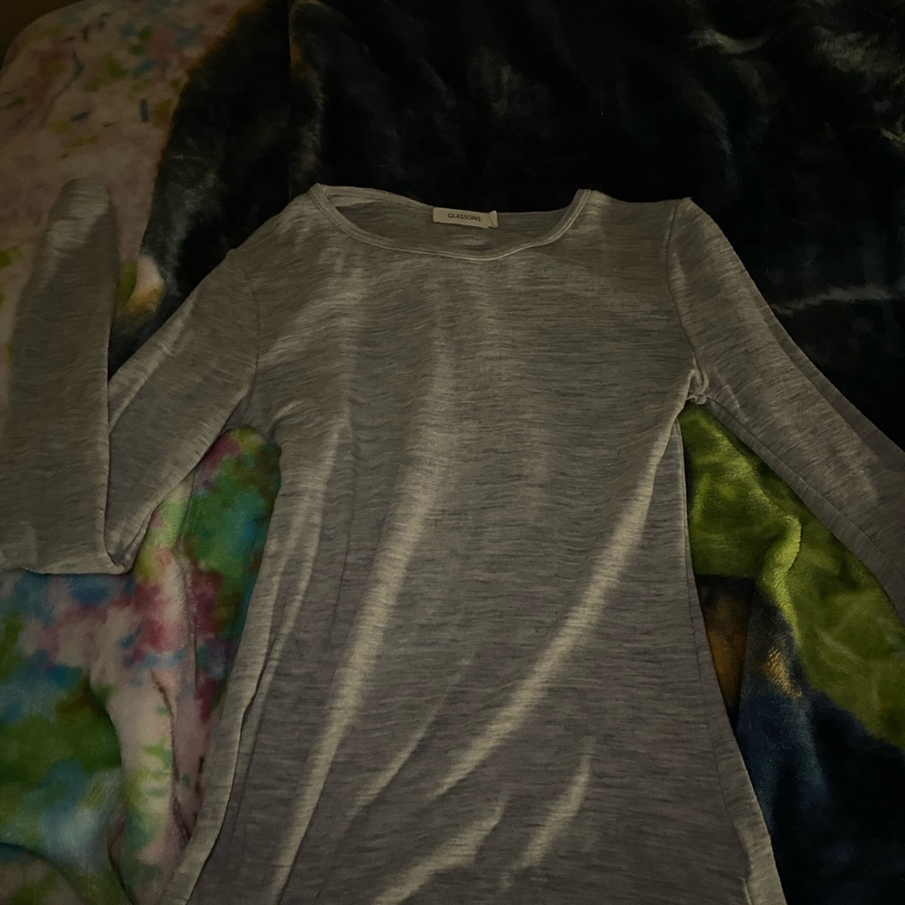 Glassons Light Gray Knit Top